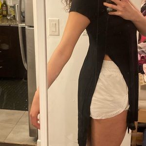 Black long shirt with slits